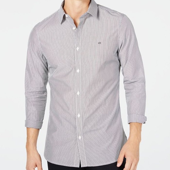 CALVIN KLEIN | Men’s The Extra Fine Cotton Shirt Slim Fit - Picture 1 of 8